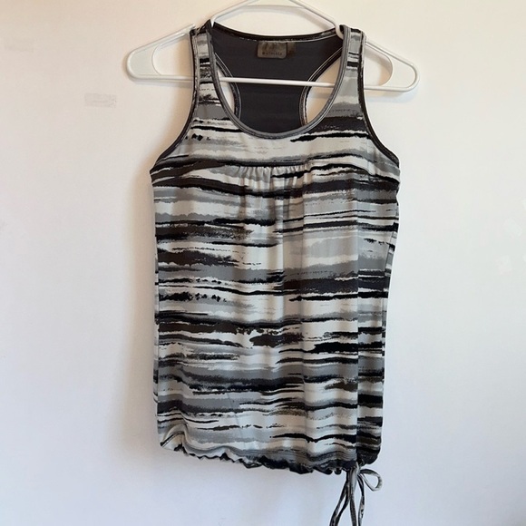 Athleta Black White & Gray Multi Halter Style Athletic Top women’s Small - Picture 1 of 10